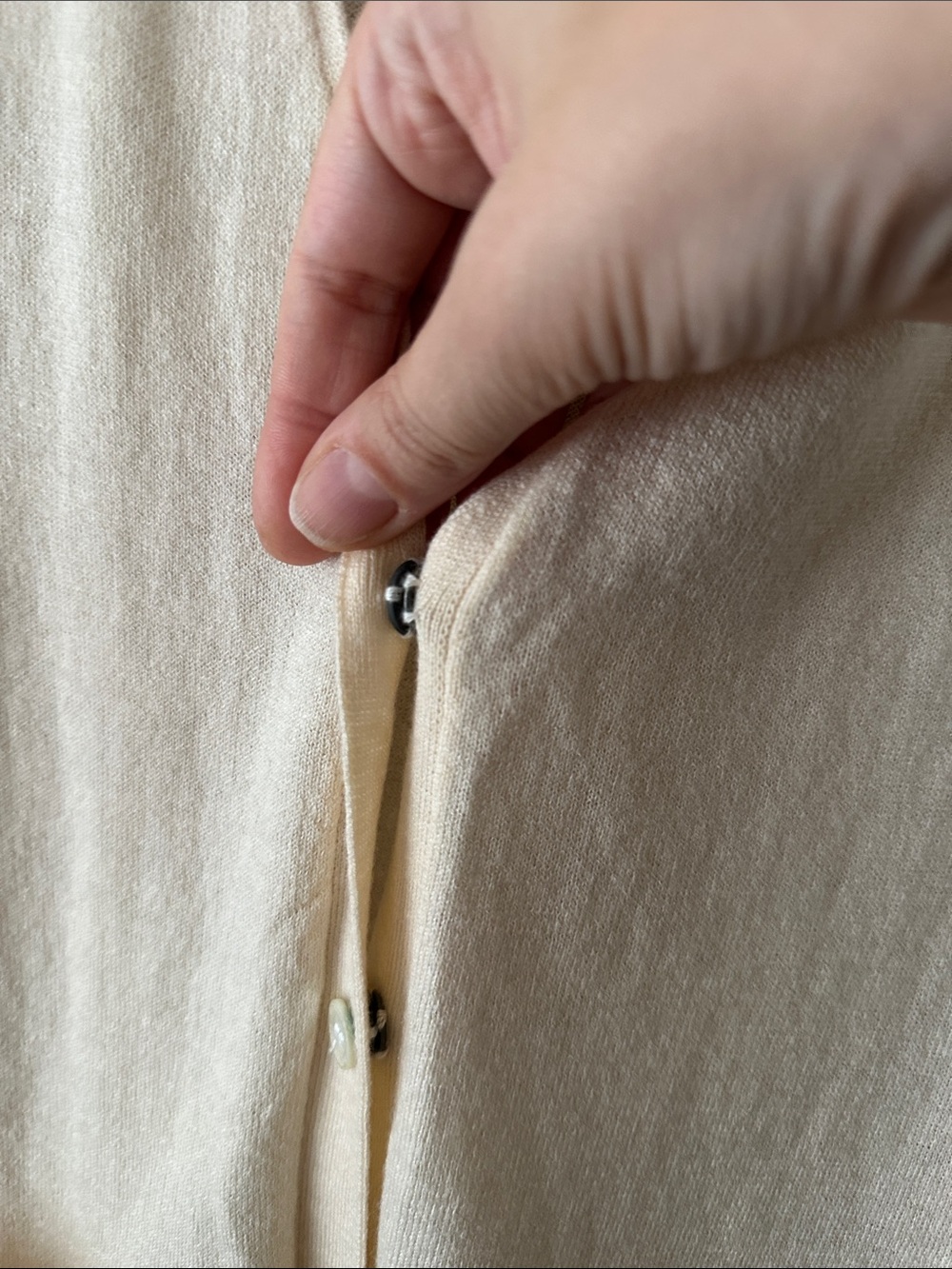 Patrizia Pepe Butter Yellow Women's Cardigan Wool cashmere silk snap buttons - Picture 5 of 7